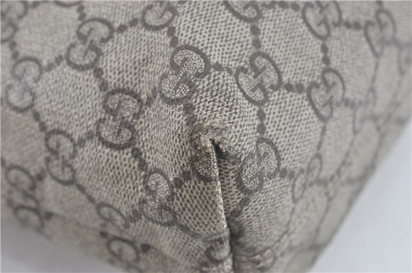 Authentic GUCCI Shoulder Tote Bag GG PVC Leather 181086 Brown Pink 2402C