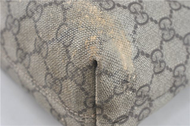 Authentic GUCCI Shoulder Tote Bag GG PVC Leather 181086 Brown Pink 2402C