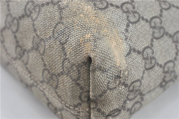 Authentic GUCCI Shoulder Tote Bag GG PVC Leather 181086 Brown Pink 2402C