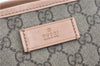 Authentic GUCCI Shoulder Tote Bag GG PVC Leather 181086 Brown Pink 2402C