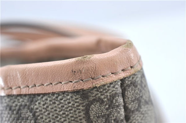 Authentic GUCCI Shoulder Tote Bag GG PVC Leather 181086 Brown Pink 2402C