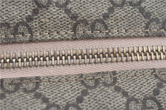 Authentic GUCCI Shoulder Tote Bag GG PVC Leather 181086 Brown Pink 2402C