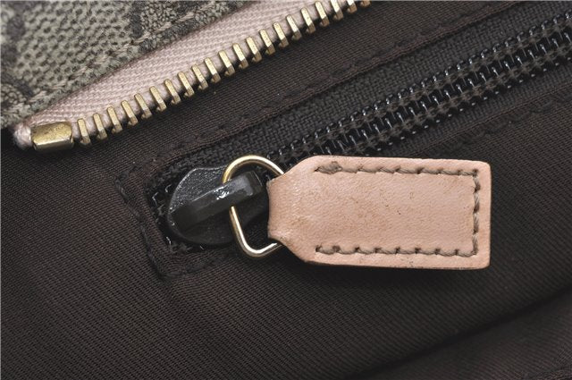 Authentic GUCCI Shoulder Tote Bag GG PVC Leather 181086 Brown Pink 2402C