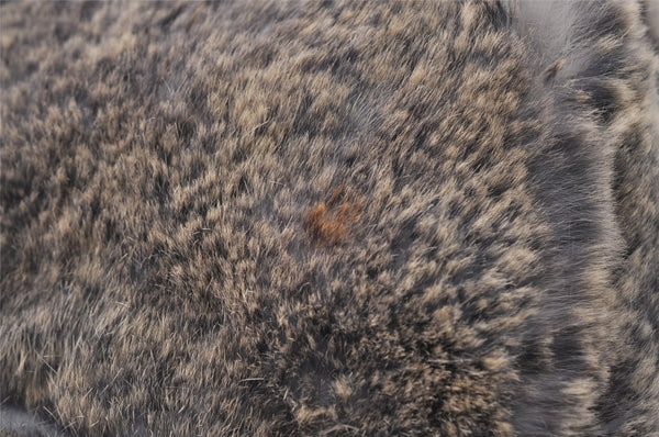 Authentic CHANEL Lapin Fur Tote Hand Bag Fur Suede Light Gray 2403I
