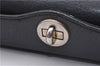 Authentic GUCCI Vintage Shoulder Hand Bag Purse Leather Black 2404D