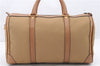 Authentic GUCCI 2Way Boston Hand Bag Purse Nylon Leather Beige 2405D