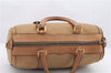 Authentic GUCCI 2Way Boston Hand Bag Purse Nylon Leather Beige 2405D