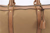 Authentic GUCCI 2Way Boston Hand Bag Purse Nylon Leather Beige 2405D