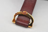 Authentic Cartier Must de Cartier Clutch Hand Bag Leather Bordeaux Red 2405I