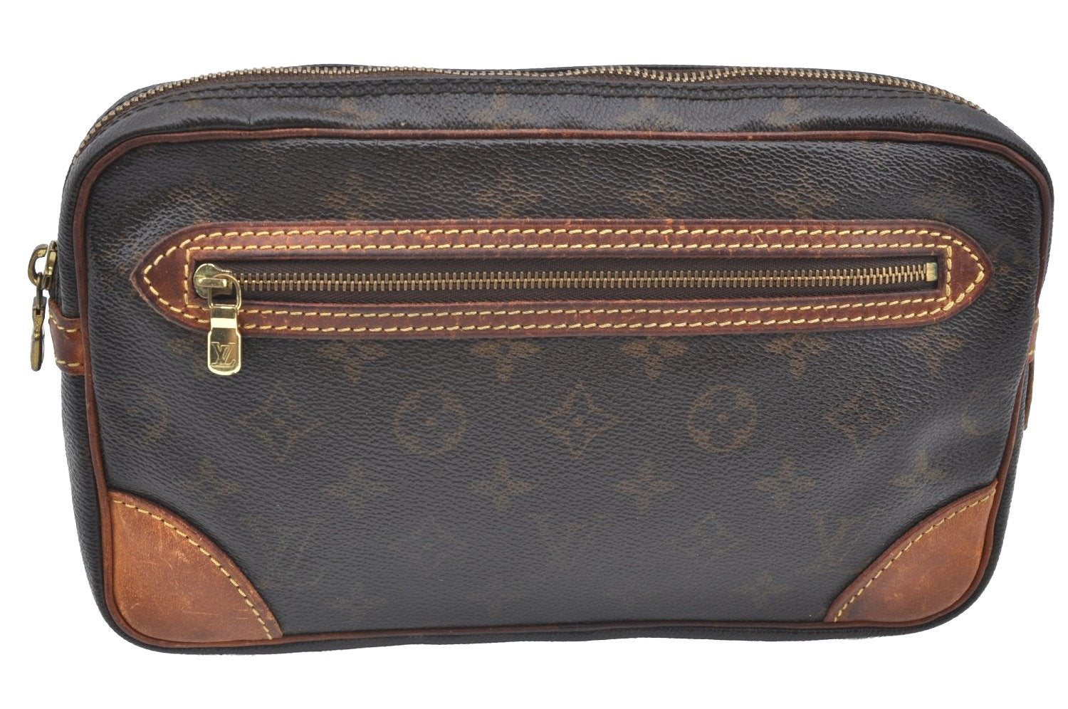 Authentic Louis Vuitton Monogram Marly Dragonne GM M51825 Clutch Hand Bag 2406G