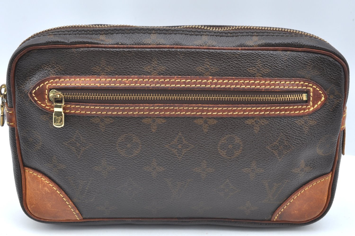 Authentic Louis Vuitton Monogram Marly Dragonne GM M51825 Clutch Hand Bag 2406G