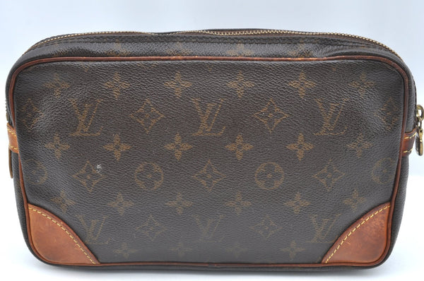 Authentic Louis Vuitton Monogram Marly Dragonne GM M51825 Clutch Hand Bag 2406G