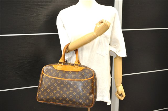 Authentic Louis Vuitton Monogram Deauville Hand Bag M47270 LV 2407D