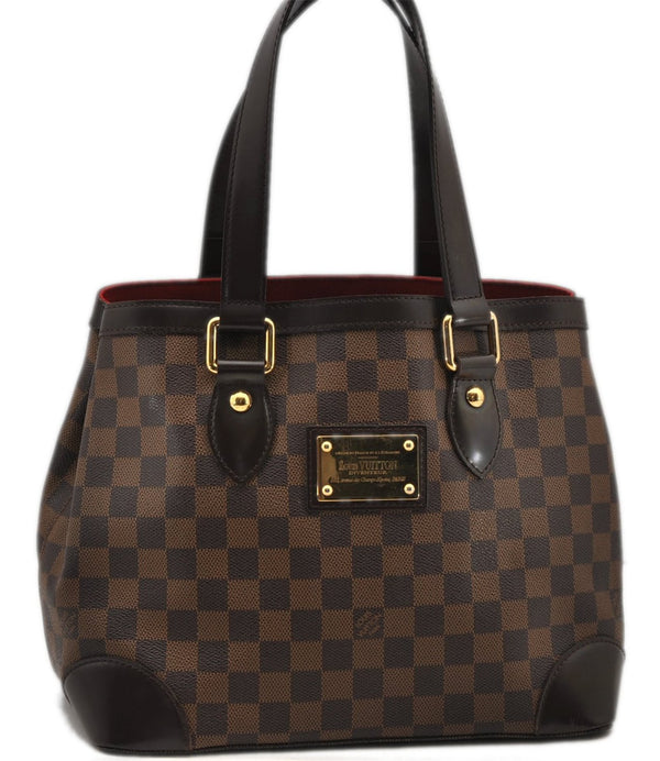 Authentic Louis Vuitton Damier Hampstead PM Shoulder Tote Bag N51205 LV 2410F