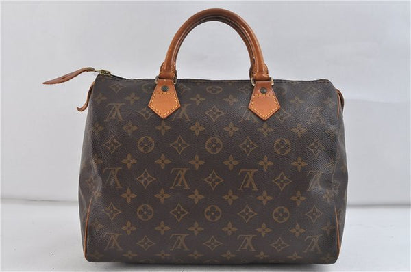 Authentic Louis Vuitton Monogram Speedy 30 Hand Bag M41526 LV 2412D