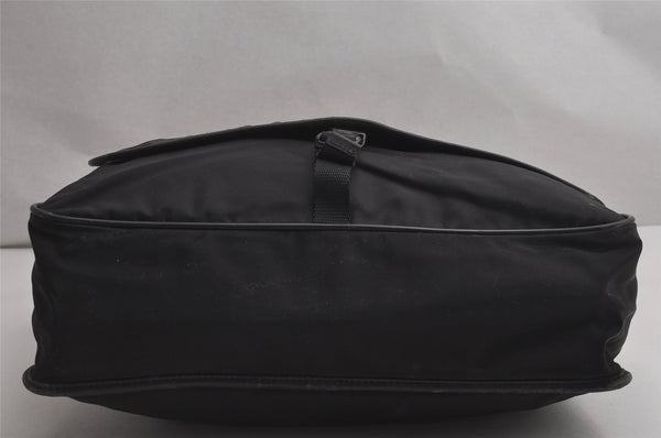 Authentic PRADA TESSUTO + SAFFI Nylon Leather Shoulder Bag V158 Black 2412I
