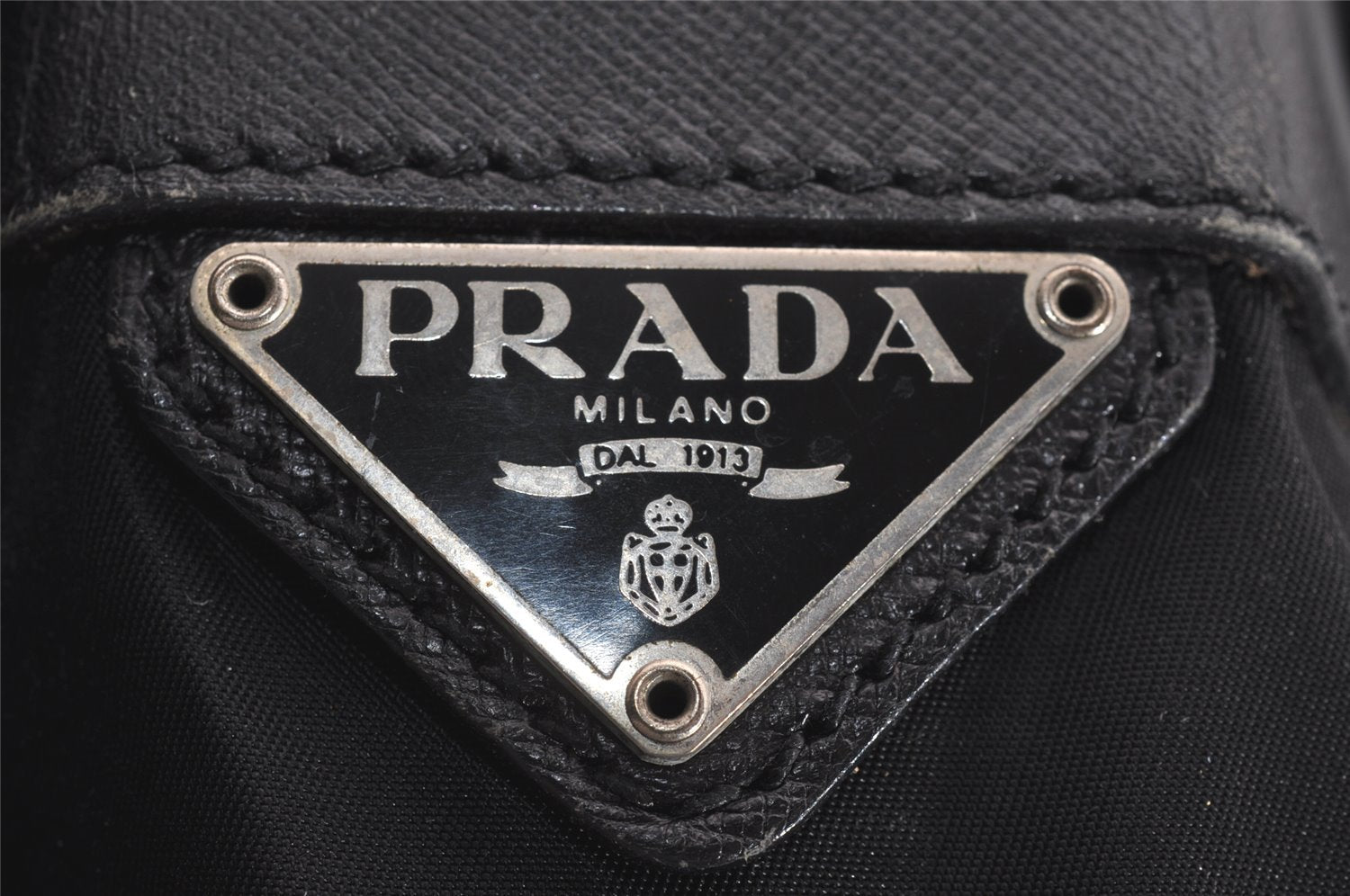 Authentic PRADA TESSUTO + SAFFI Nylon Leather Shoulder Bag V158 Black 2412I
