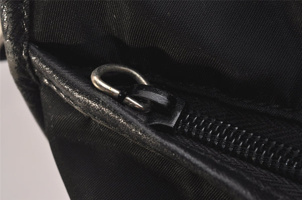 Authentic PRADA TESSUTO + SAFFI Nylon Leather Shoulder Bag V158 Black 2412I