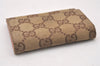 Authentic GUCCI Vintage Coin Purse Wallet GG Canvas Leather 120964 Brown 2413I