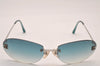 Authentic CHANEL Sunglasses CC Logos CoCo Mark Titanium 4013 Blue 2414I