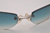 Authentic CHANEL Sunglasses CC Logos CoCo Mark Titanium 4013 Blue 2414I