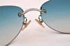 Authentic CHANEL Sunglasses CC Logos CoCo Mark Titanium 4013 Blue 2414I