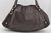Authentic GUCCI Guccissima Abbey Shoulder Tote Bag GG Leather 130736 Brown 2416I
