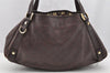 Authentic GUCCI Guccissima Abbey Shoulder Tote Bag GG Leather 130736 Brown 2416I