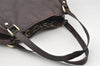 Authentic GUCCI Guccissima Abbey Shoulder Tote Bag GG Leather 130736 Brown 2416I