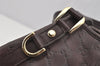 Authentic GUCCI Guccissima Abbey Shoulder Tote Bag GG Leather 130736 Brown 2416I