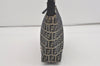 Authentic FENDI Zucchino Shoulder Hand Bag Purse Canvas Leather Navy Blue 2417I