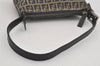 Authentic FENDI Zucchino Shoulder Hand Bag Purse Canvas Leather Navy Blue 2417I