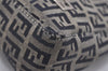 Authentic FENDI Zucchino Shoulder Hand Bag Purse Canvas Leather Navy Blue 2417I