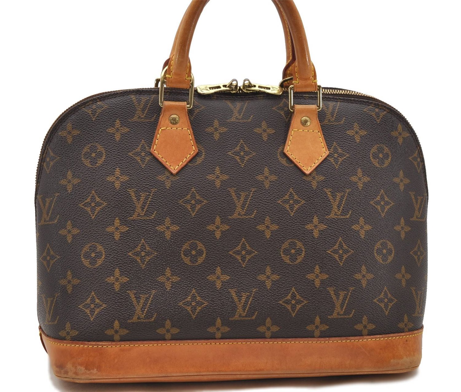 Authentic Louis Vuitton Monogram Alma Hand Bag Purse M51130 LV 2418D