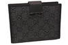 Authentic GUCCI Note Book Notebook Cover GG Canvas Leather 74259 Black 2419I