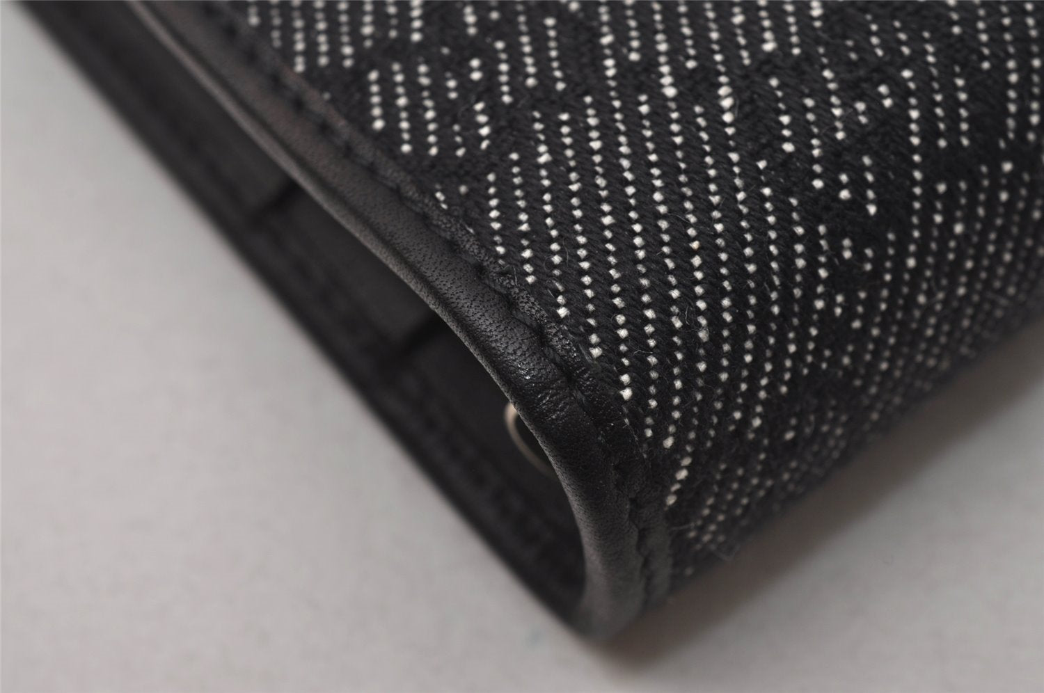 Authentic GUCCI Note Book Notebook Cover GG Canvas Leather 74259 Black 2419I