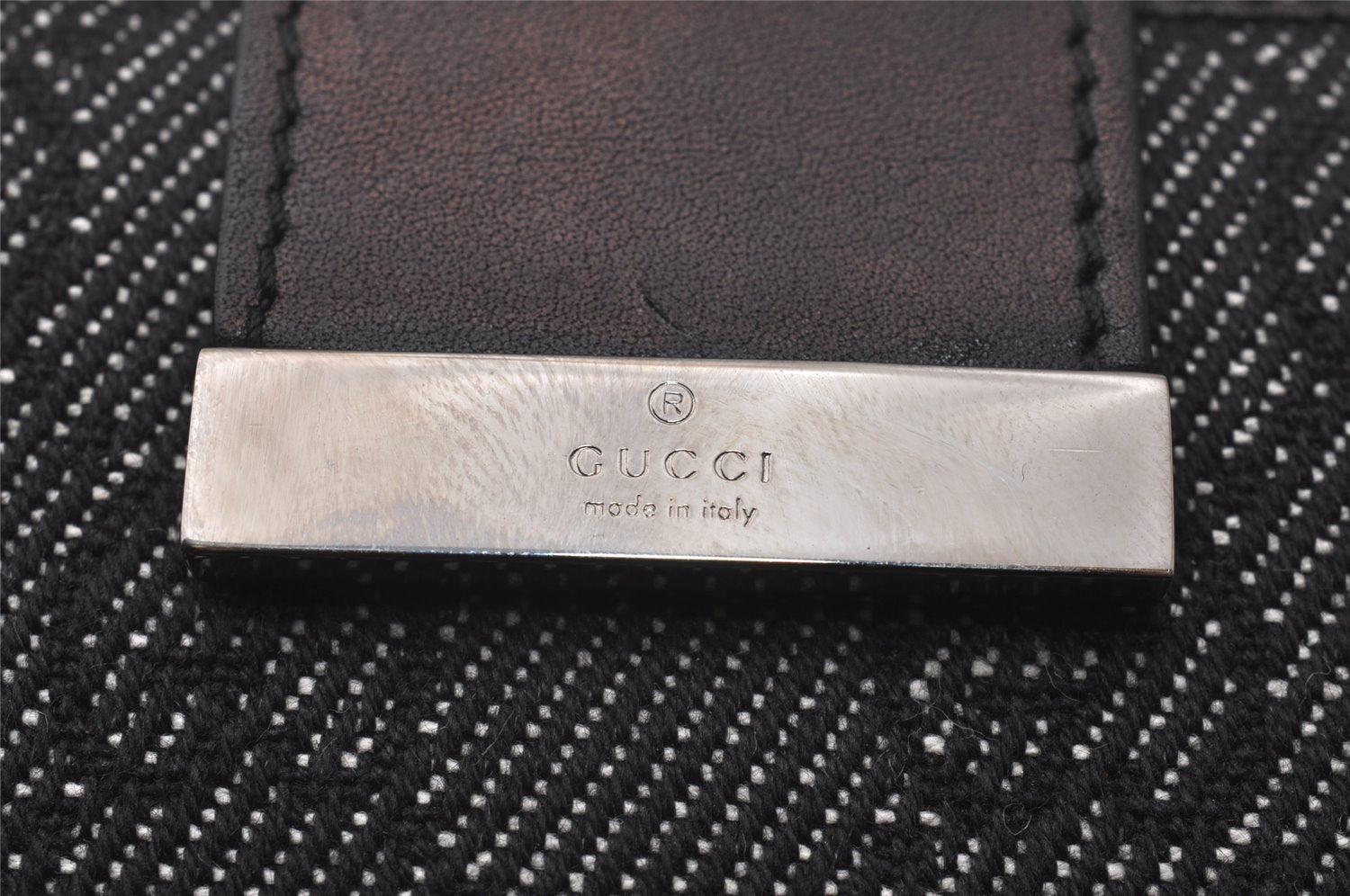 Authentic GUCCI Note Book Notebook Cover GG Canvas Leather 74259 Black 2419I