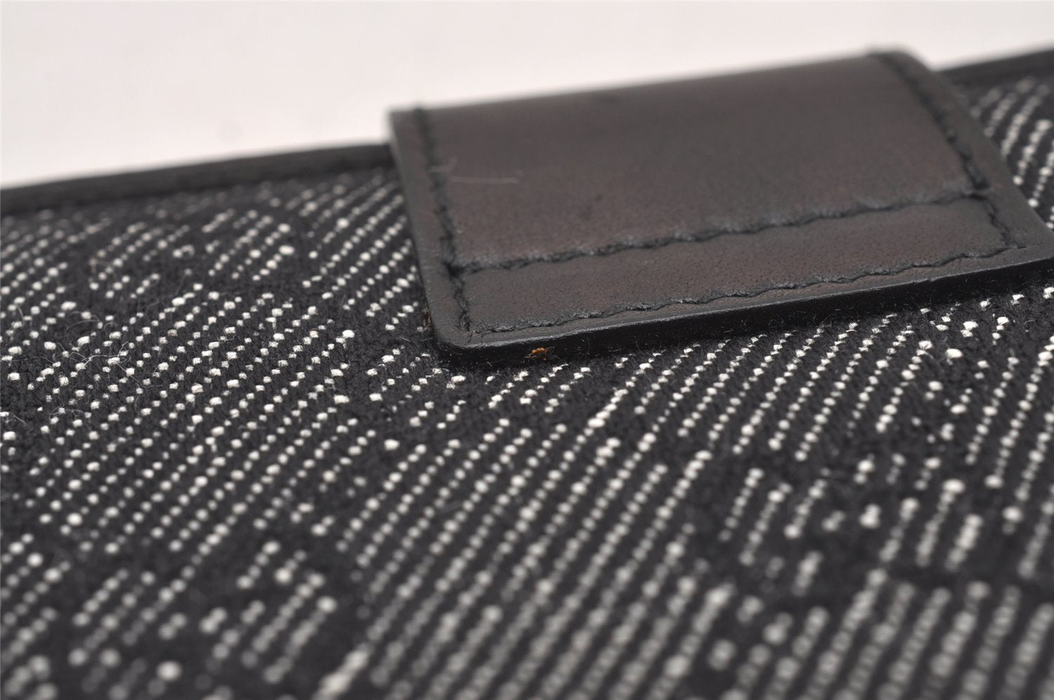 Authentic GUCCI Note Book Notebook Cover GG Canvas Leather 74259 Black 2419I