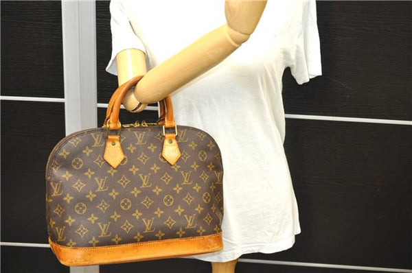 Authentic Louis Vuitton Monogram Alma Hand Bag Purse M51130 LV 2420D