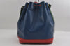 Auth Louis Vuitton Epi Noe Tricolor Blue Red Green M44082 Drawstring Bag 2421I