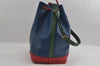 Auth Louis Vuitton Epi Noe Tricolor Blue Red Green M44082 Drawstring Bag 2421I