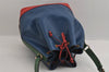 Auth Louis Vuitton Epi Noe Tricolor Blue Red Green M44082 Drawstring Bag 2421I