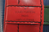 Auth Louis Vuitton Epi Noe Tricolor Blue Red Green M44082 Drawstring Bag 2421I