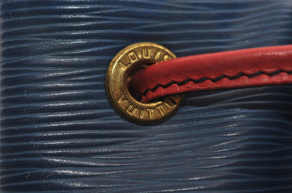 Auth Louis Vuitton Epi Noe Tricolor Blue Red Green M44082 Drawstring Bag 2421I