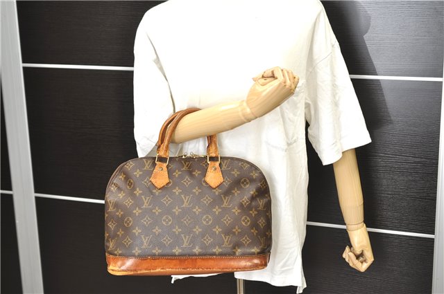 Authentic Louis Vuitton Monogram Alma Hand Bag M51130 LV Junk 2423D