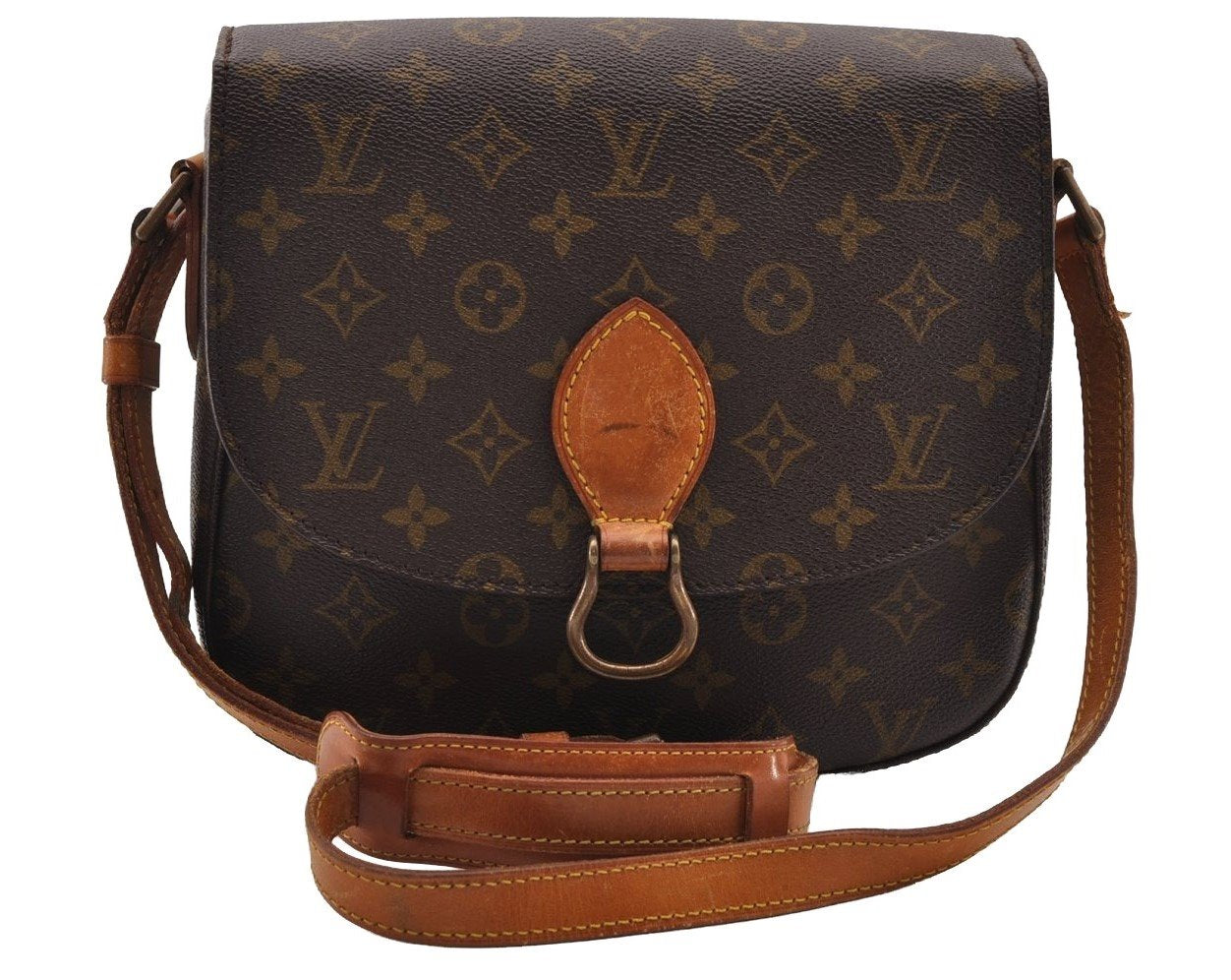 Authentic Louis Vuitton Monogram Saint Cloud GM M51242 Shoulder Cross Bag 2423I