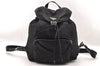 Authentic PRADA VELA Nylon Tessuto Leather Backpack B4650 Black 2424I