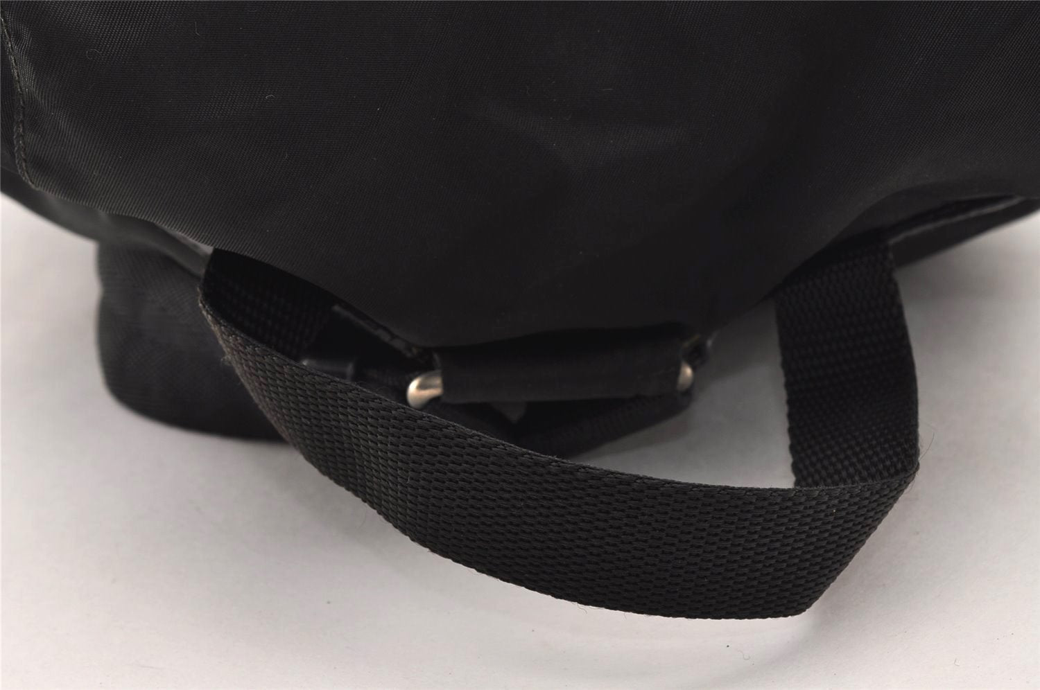Authentic PRADA VELA Nylon Tessuto Leather Backpack B4650 Black 2424I