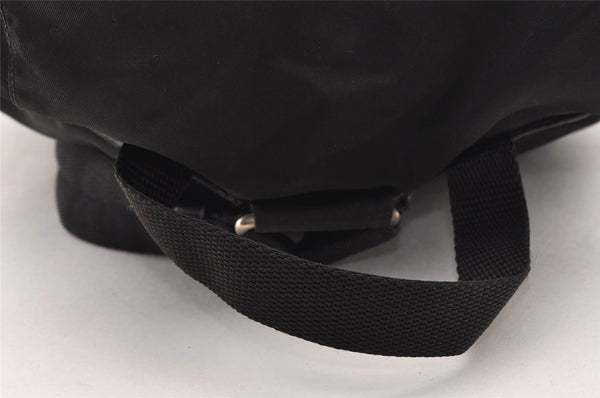 Authentic PRADA VELA Nylon Tessuto Leather Backpack B4650 Black 2424I