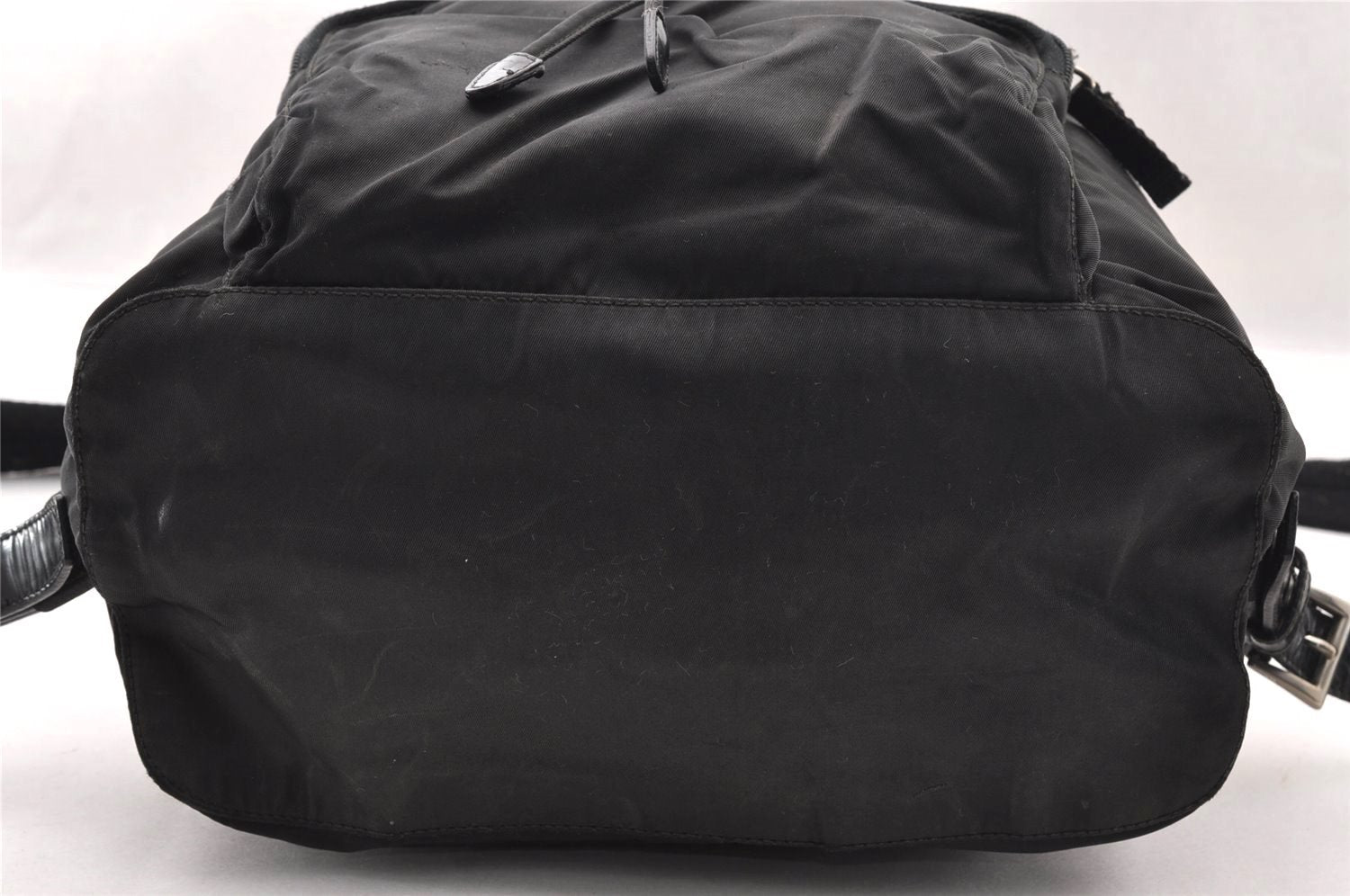 Authentic PRADA VELA Nylon Tessuto Leather Backpack B4650 Black 2424I